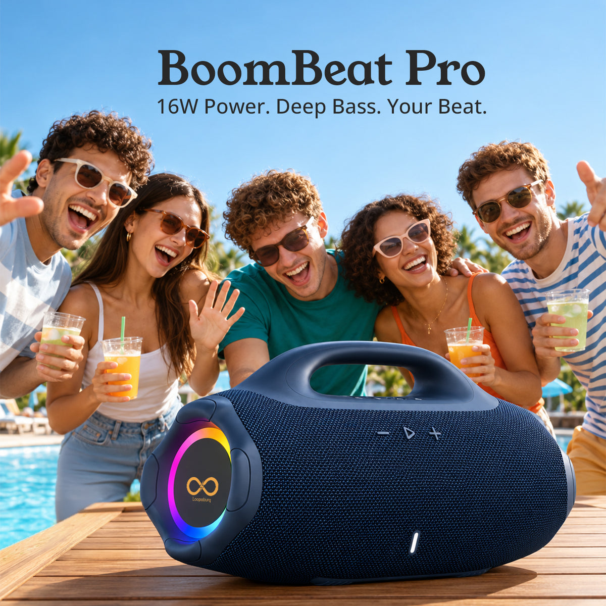 BoomBeat Pro 16W Portable Bluetooth Speaker