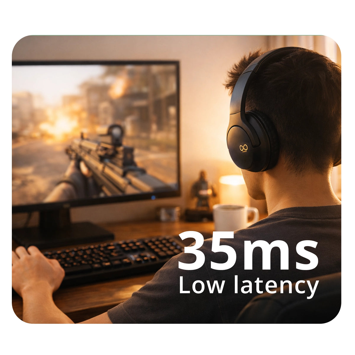 Hybrid 1 Wireless Headphones With 2160 Hours Playtime & ENC