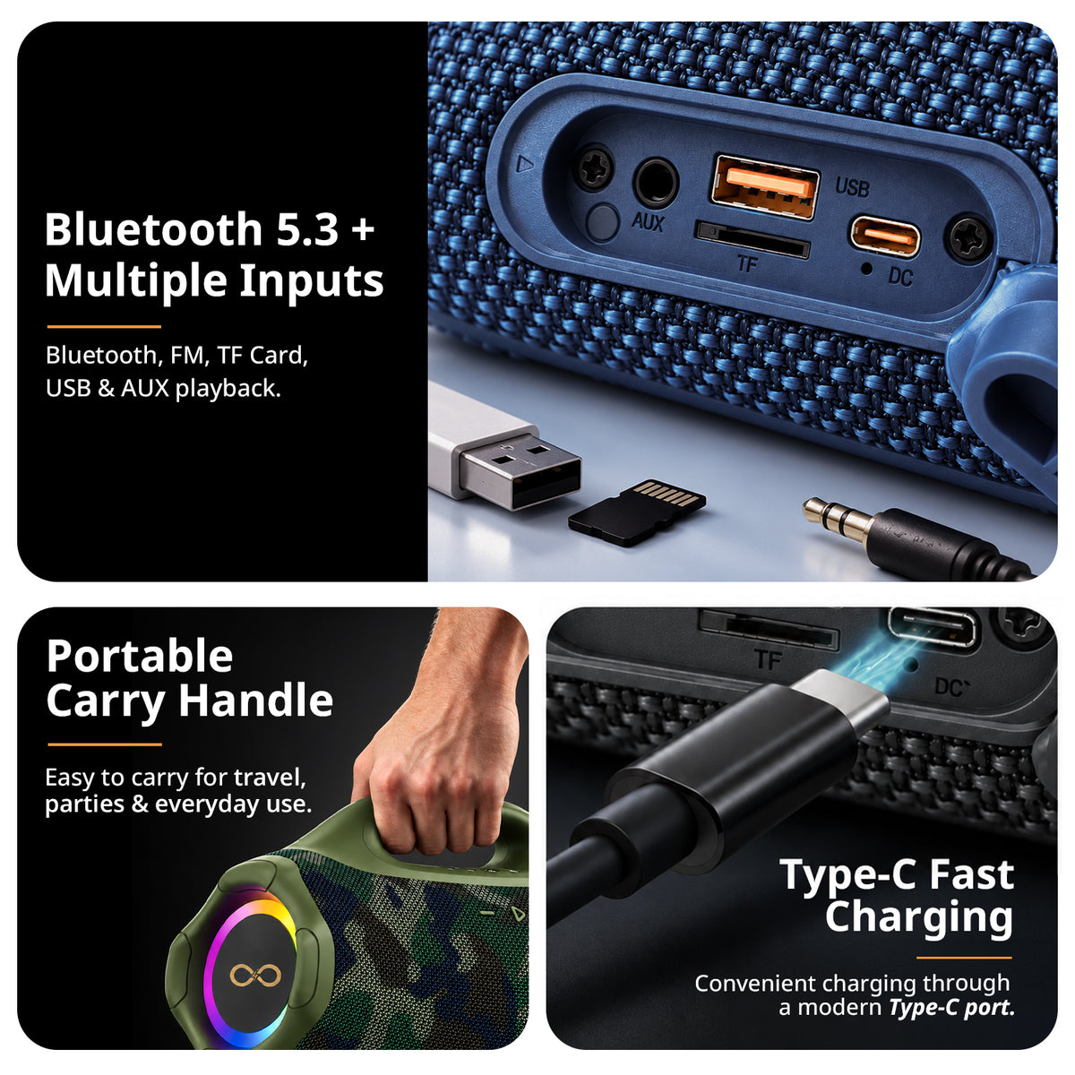 BoomBeat Pro 16W Portable Bluetooth Speaker