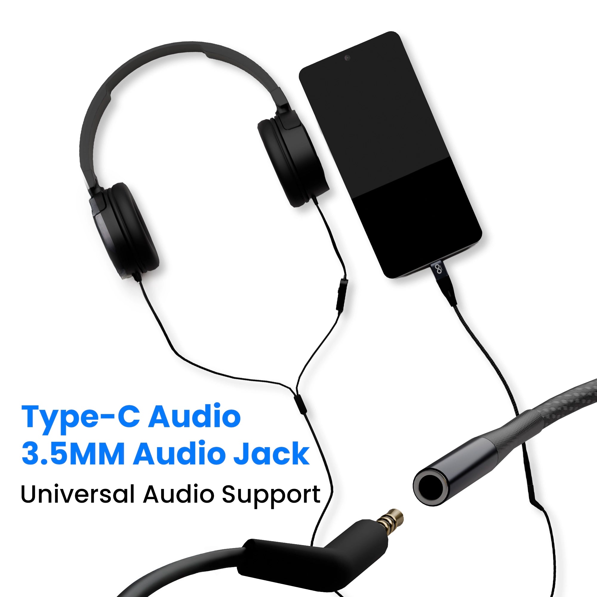 USB-C to 3.5mm Headphone Jack Adapter with inbuilt DAC ic