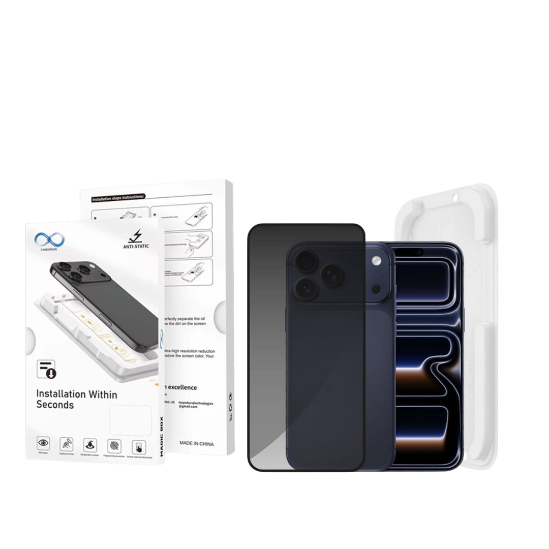 iPhone Series Tempered Glass Screen Protector with Installation Box