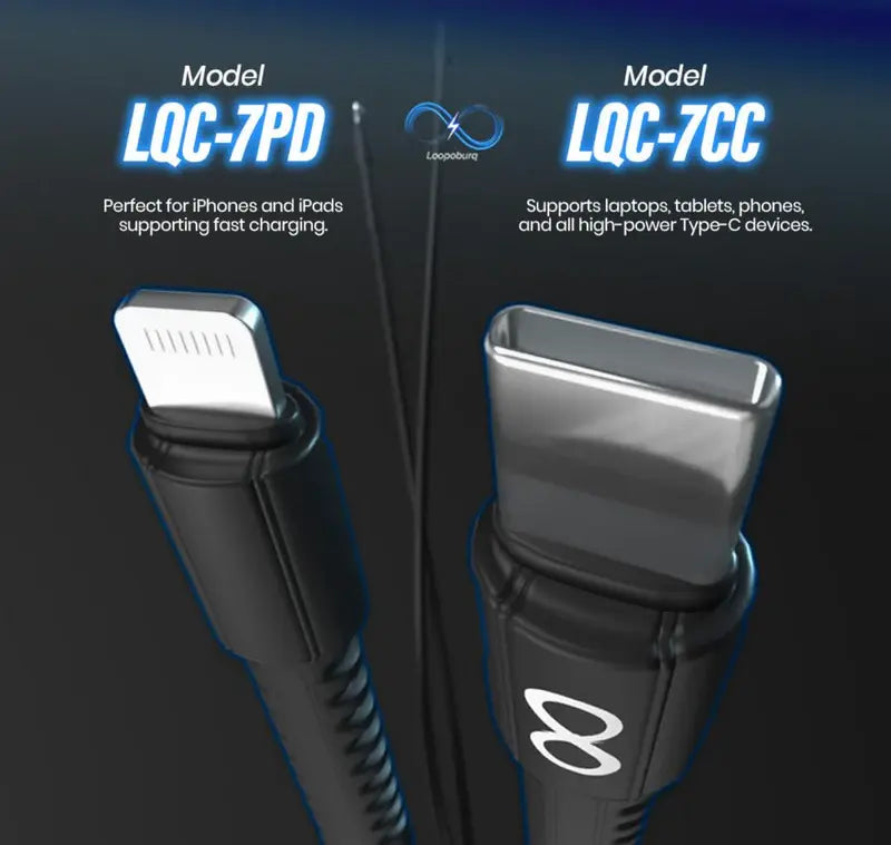 PD 100W Type C to Type C Nylon Braided Fast Charging Cable With tested 30000 bends