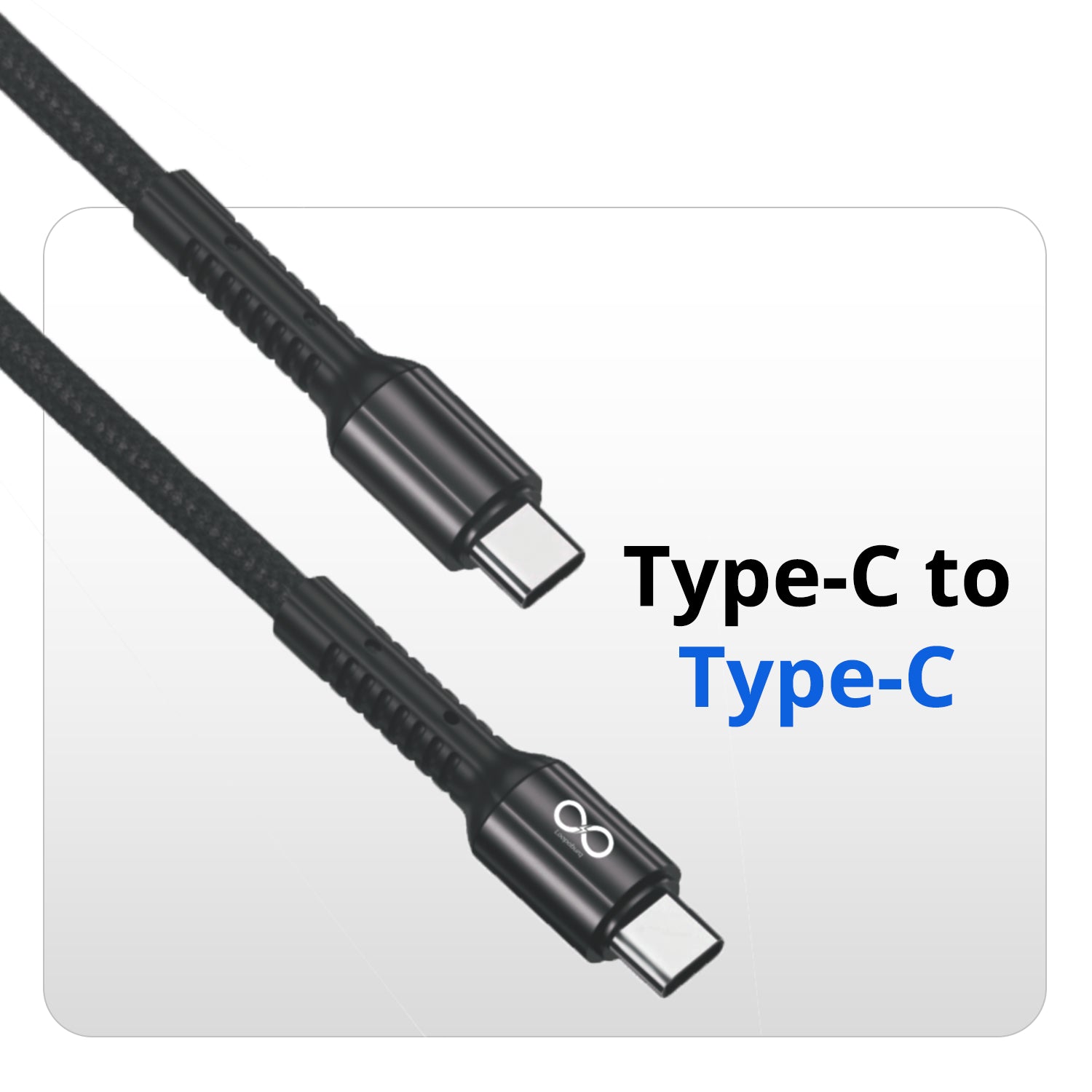 PD 100W Type C to Type C Nylon Braided Fast Charging Cable With tested 30000 bends