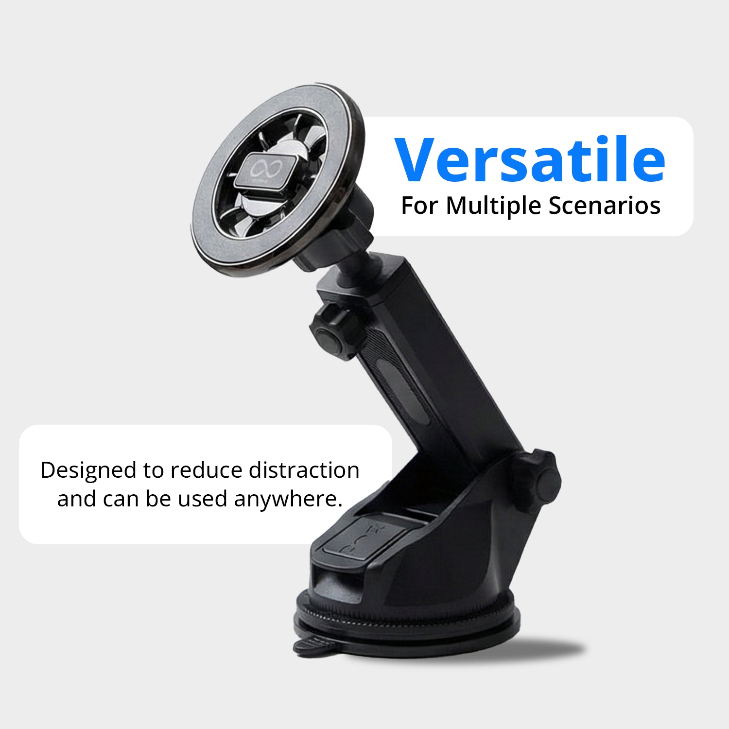 2-in-1 Magsafe car mobile holder with dashboard & ac mounts