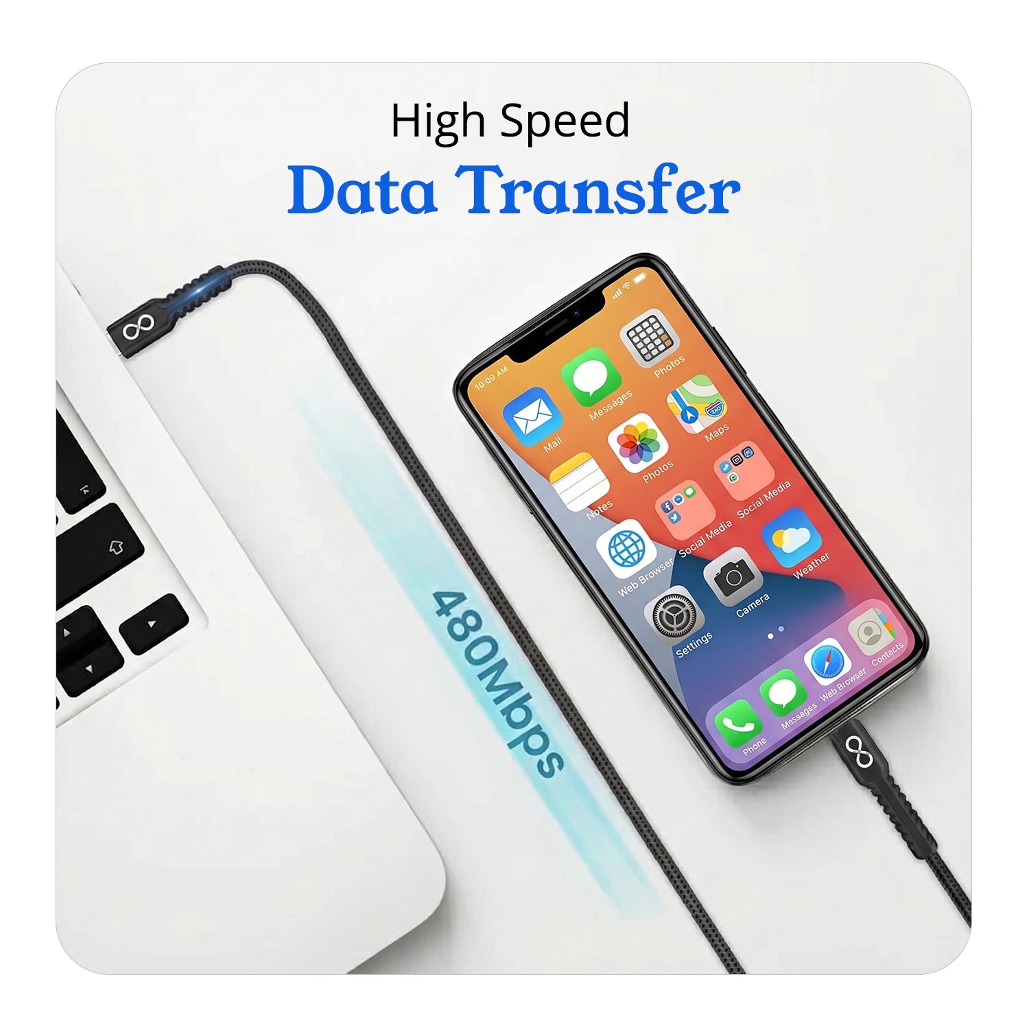 PD 100W Type C to Type C Nylon Braided Fast Charging Cable With tested 30000 bends