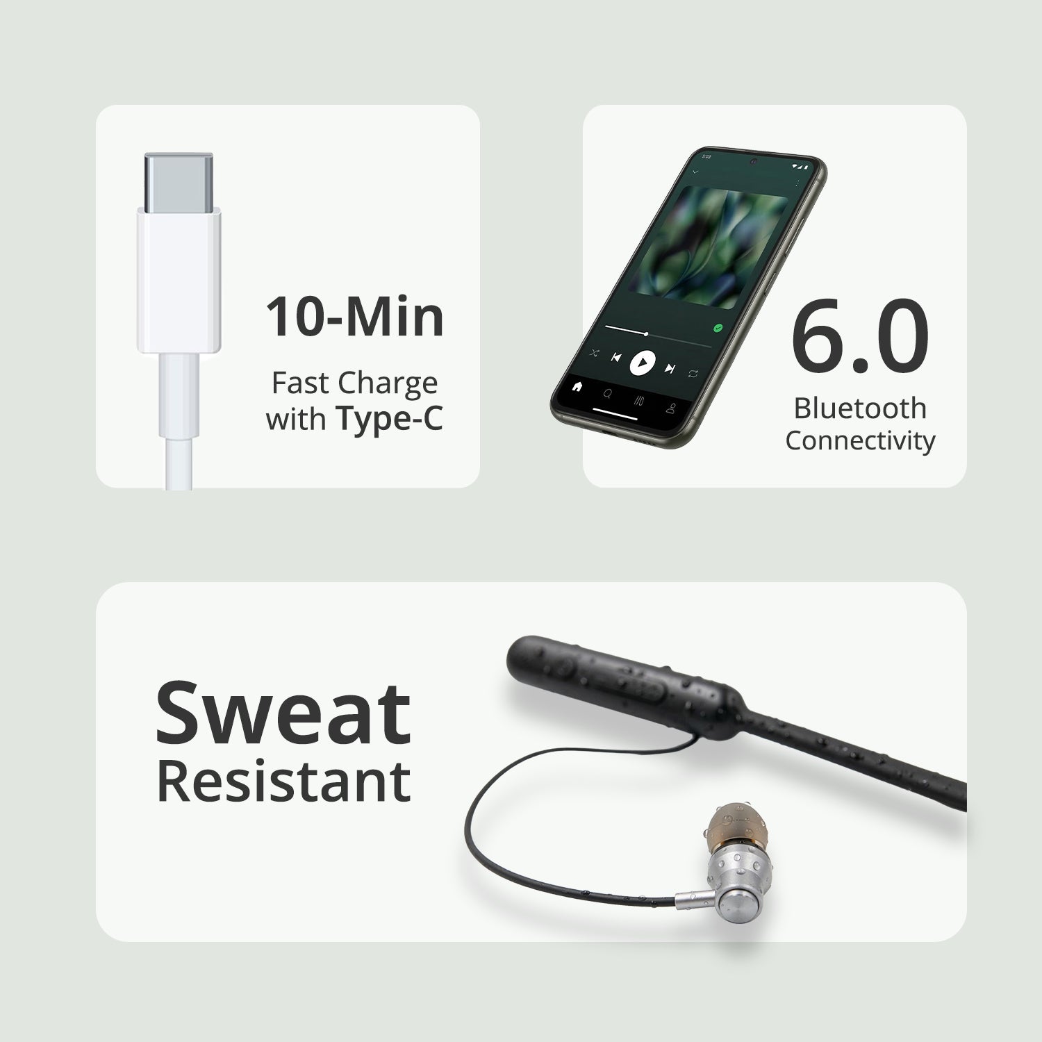 Wireless Neckband Earphones With ENC and 400hours of Playtime
