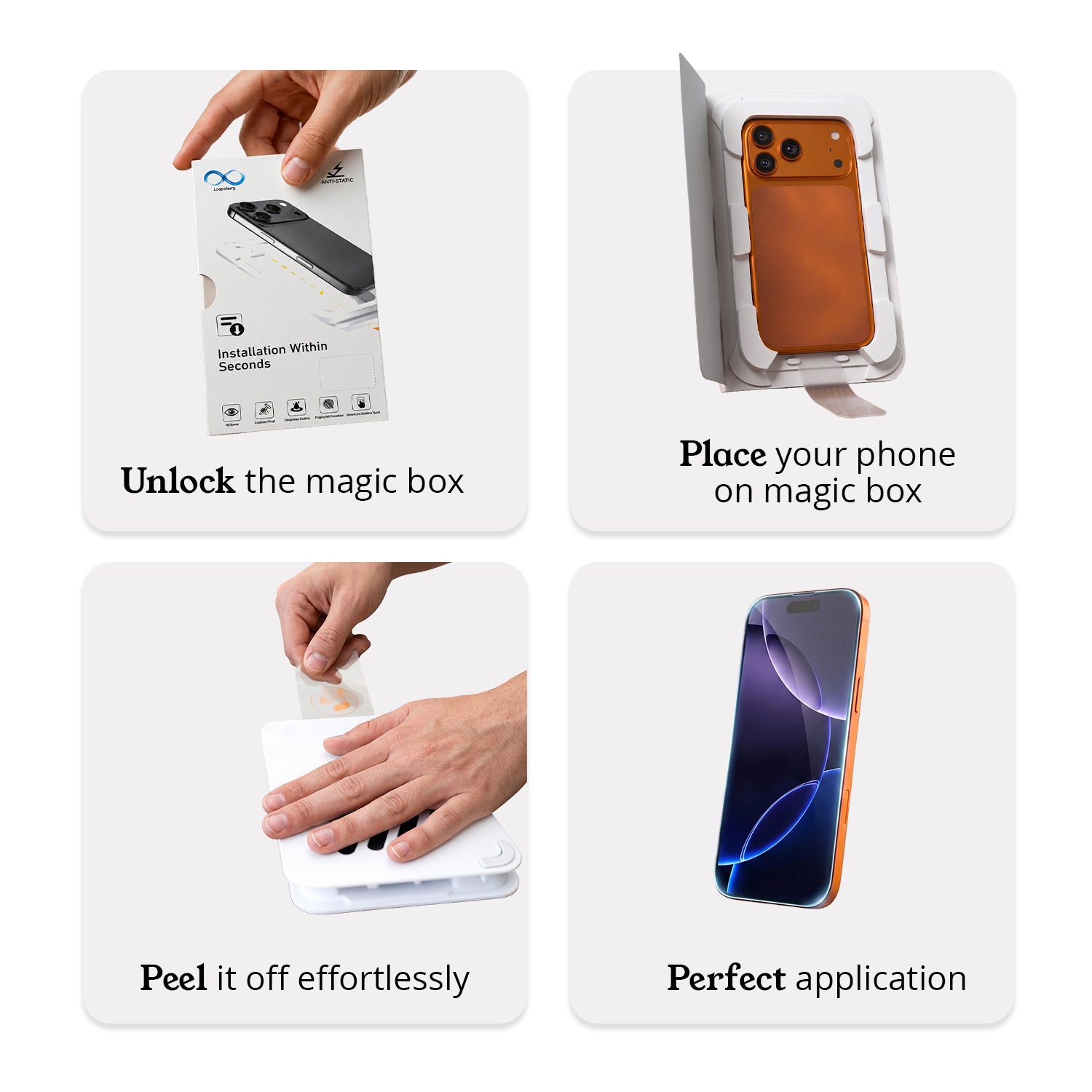 Magic Box Tempered Glass iPhone with nanbo high aluminium technology