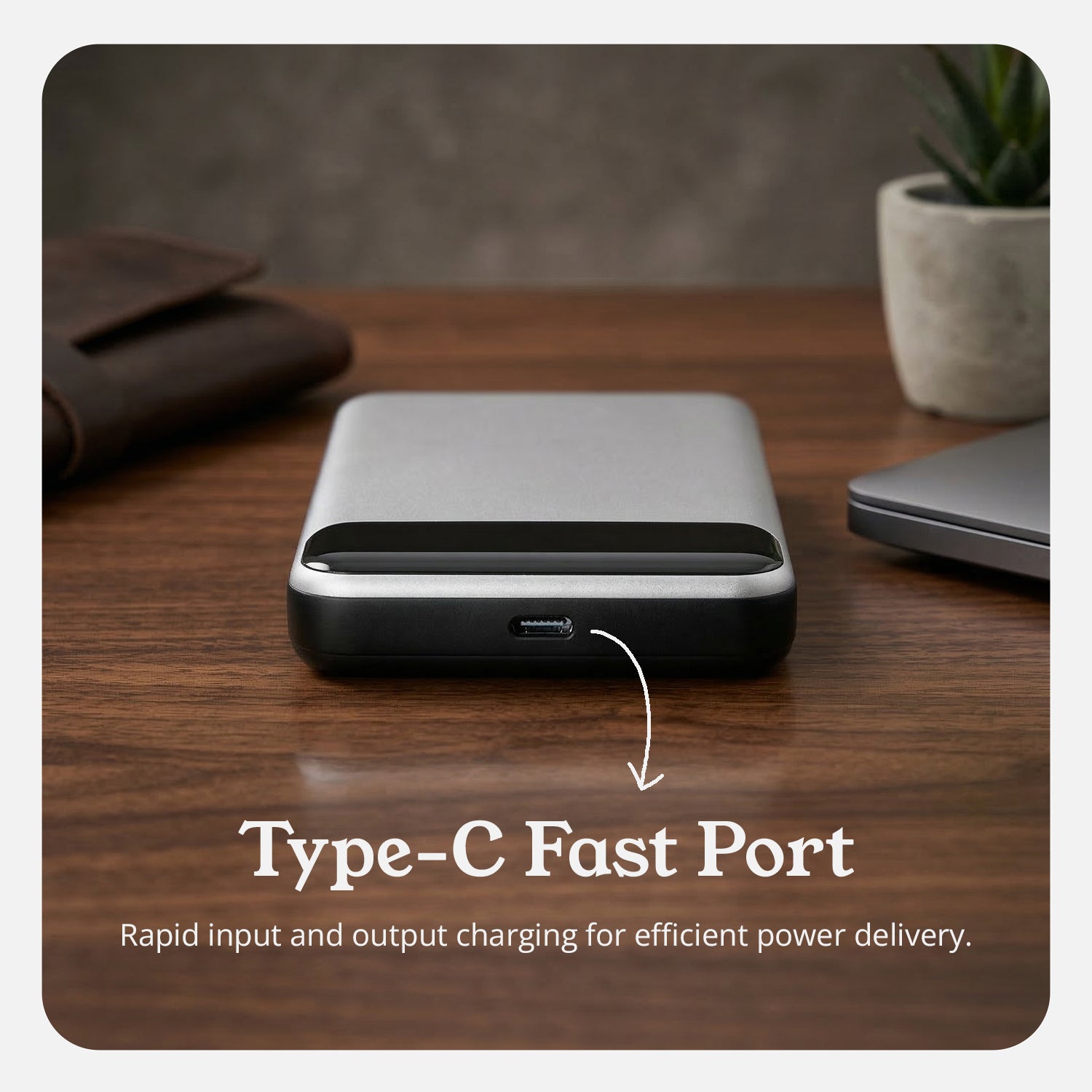 10000mah MagSafe Wireless Powerbank With Fast 22.5W PD & Qi Certified Wireless Charging