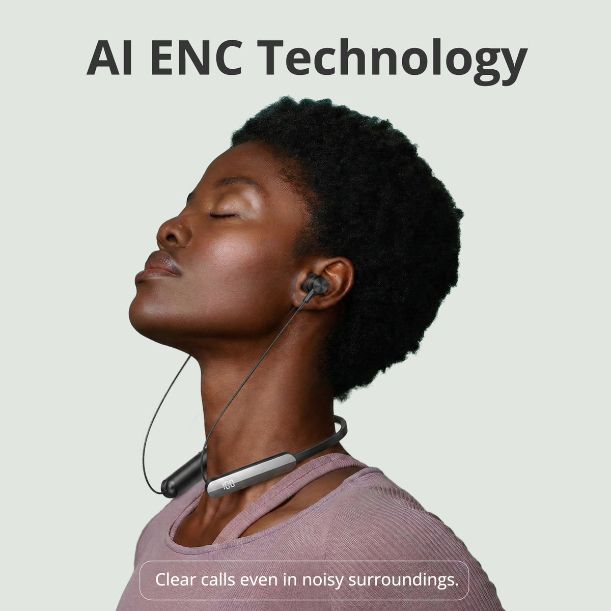 Wireless Neckband Earphones With ENC and 150 hours of Playtime