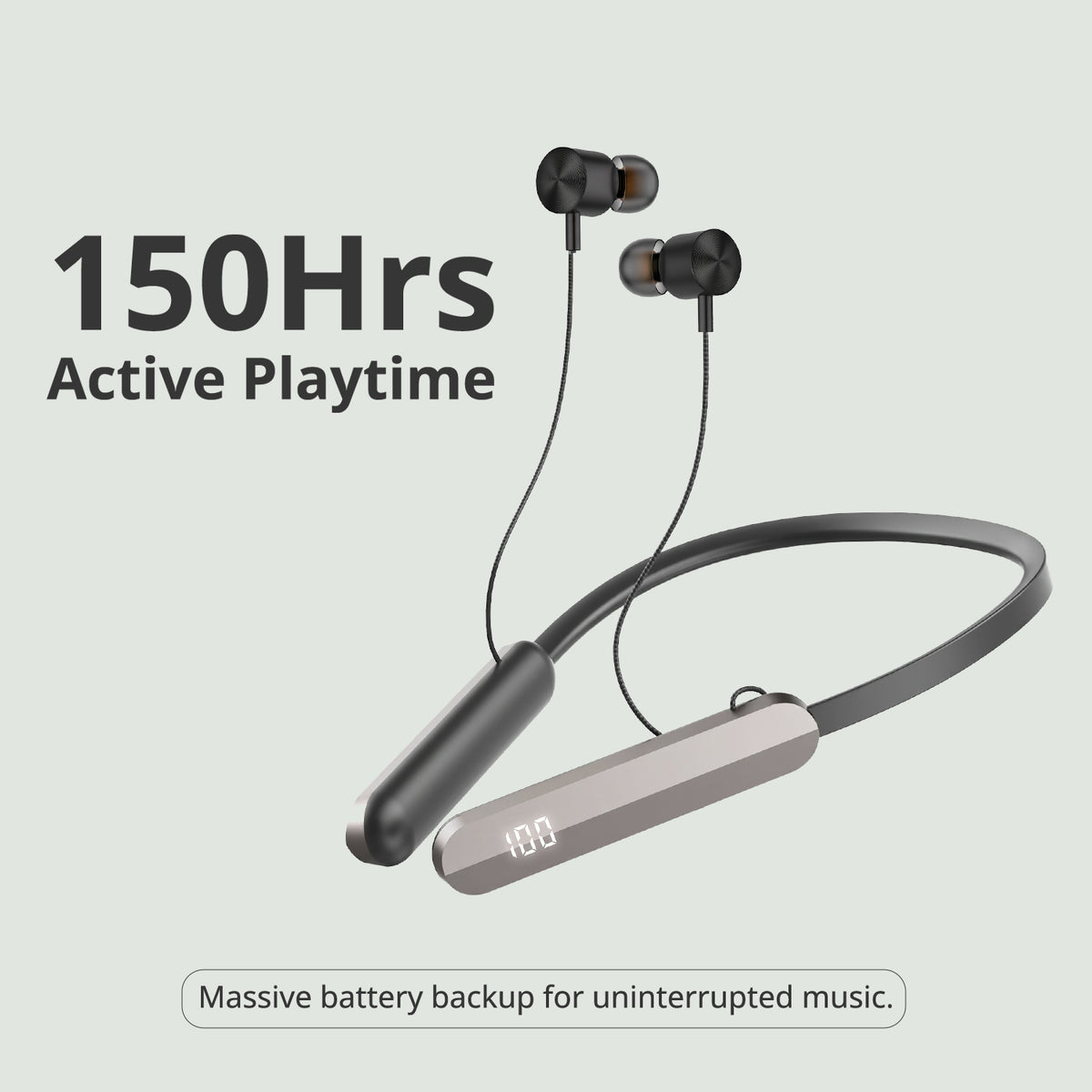 Wireless Neckband Earphones With ENC and 150 hours of Playtime