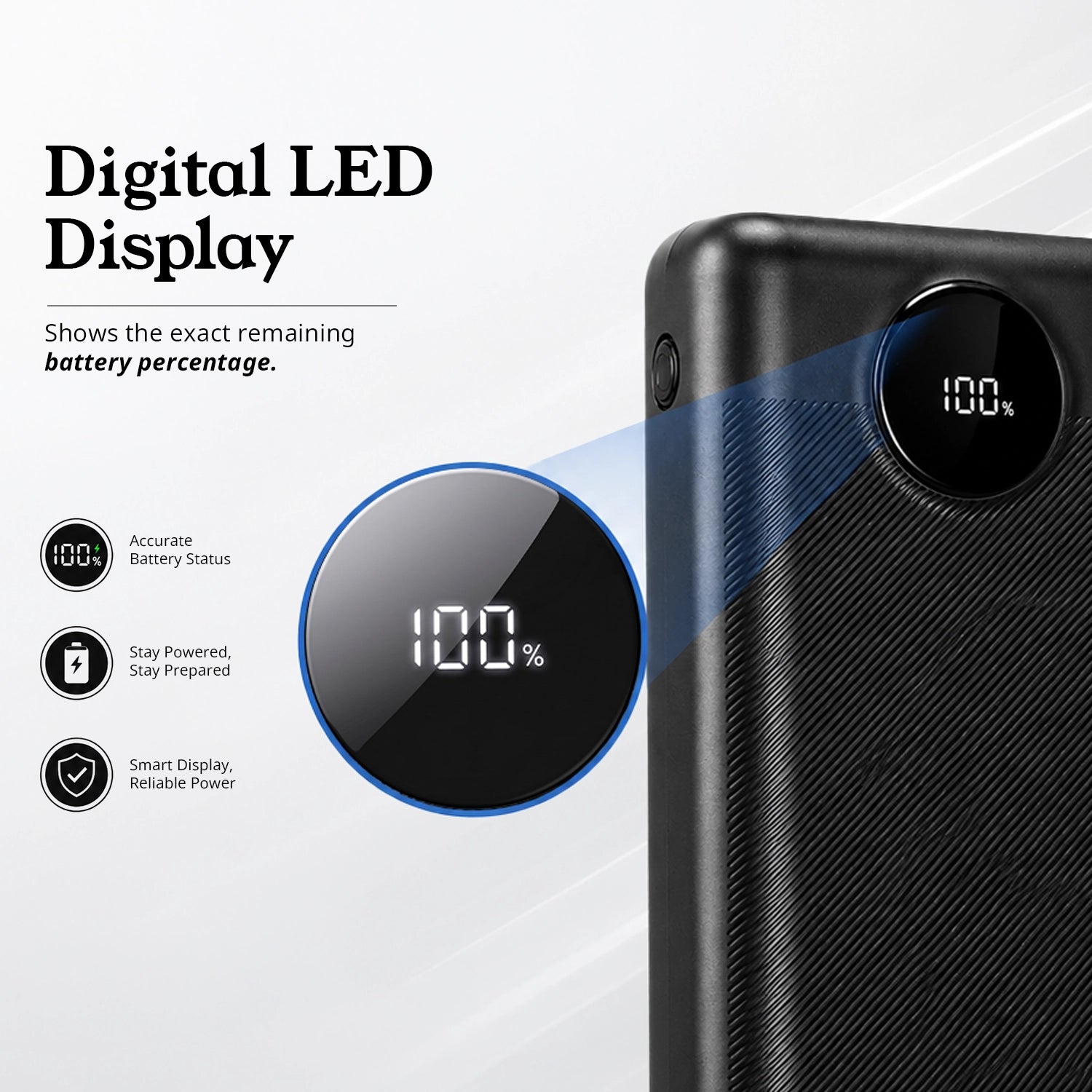 Loopoburq Tank30 - 30000mAh 22.5W Fast Charging Powerbank With Built In Cables