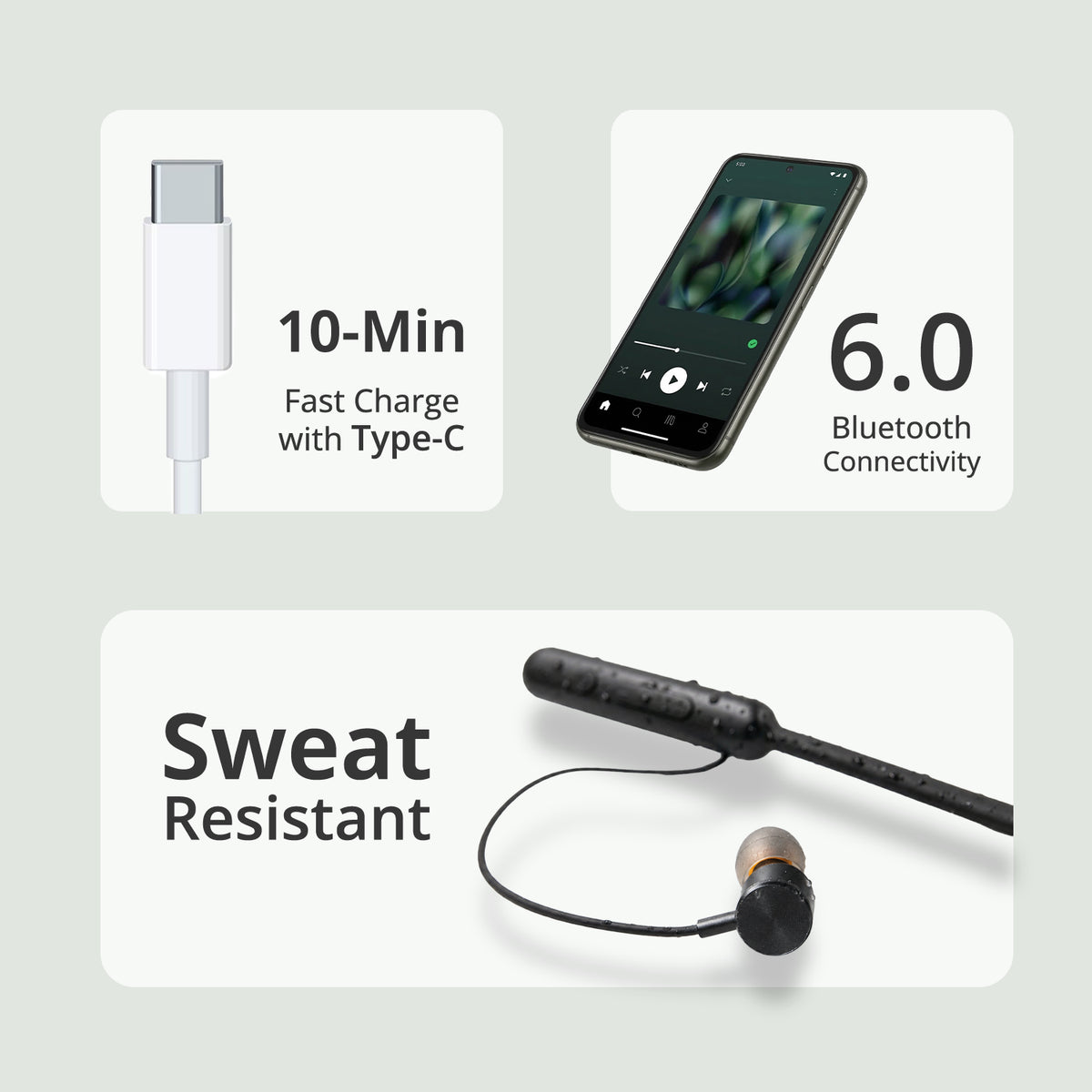 Wireless Neckband Earphones With ENC and 150 hours of Playtime