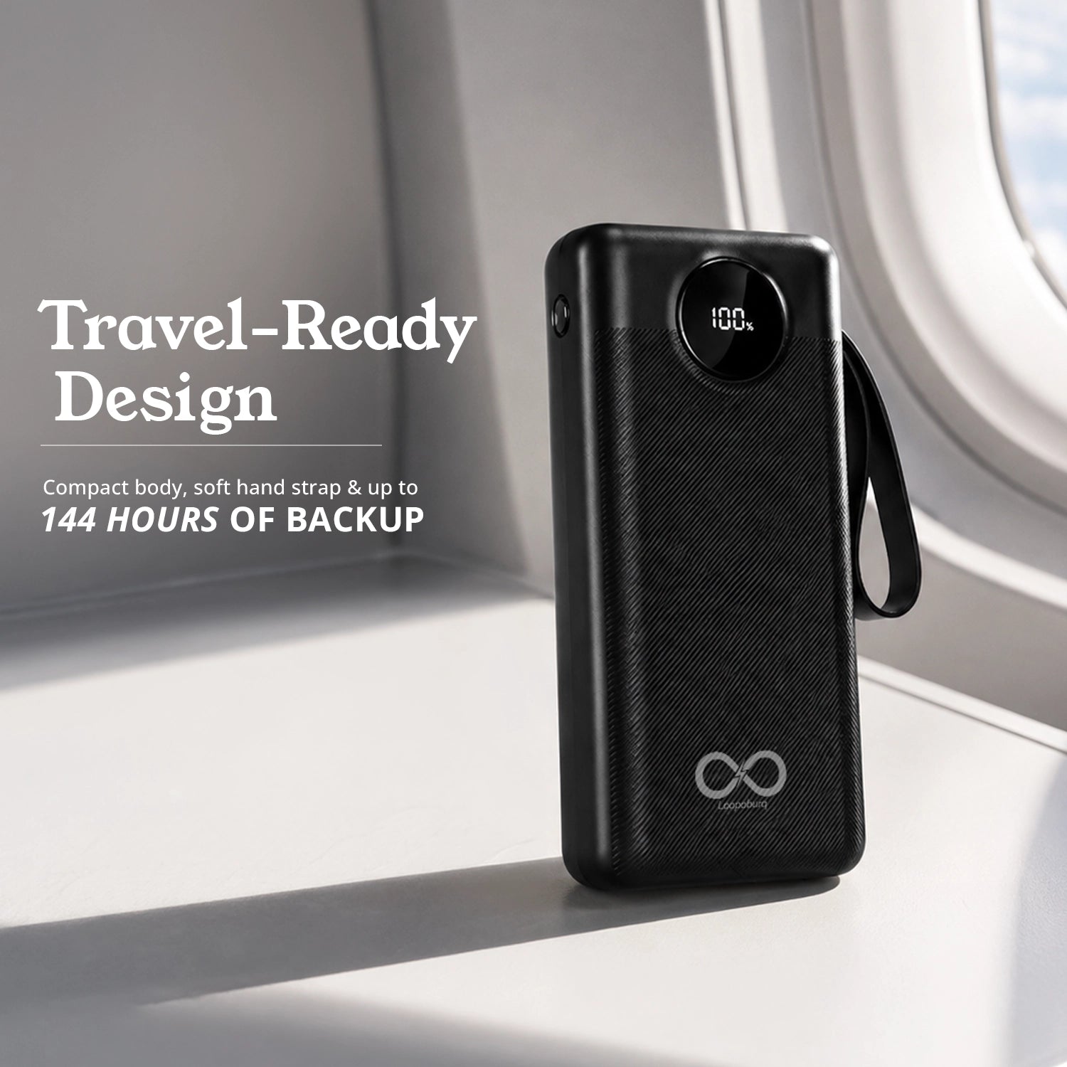 Loopoburq Tank30 - 30000mAh 22.5W Fast Charging Powerbank With Built In Cables
