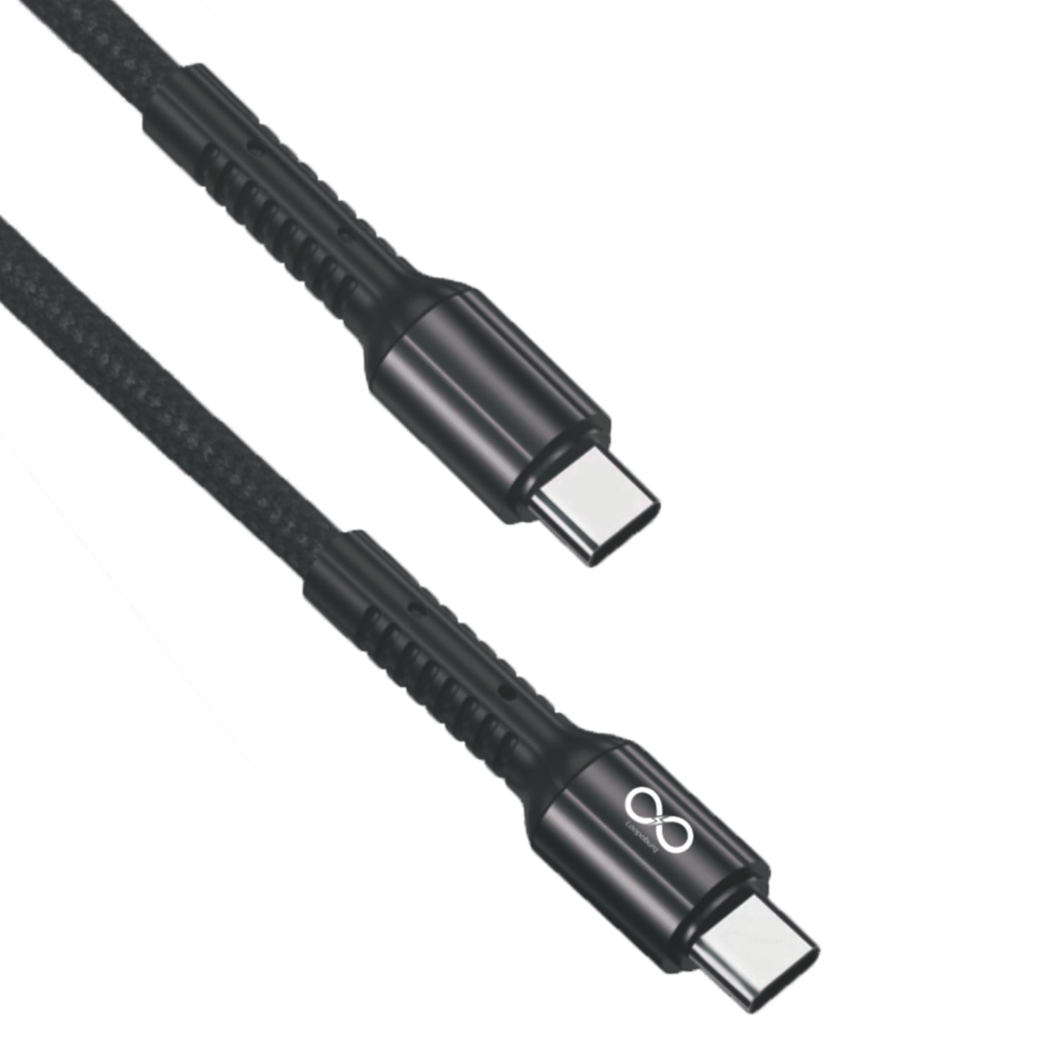 PD 100W Type C to Type C Nylon Braided Fast Charging Cable With tested 30000 bends