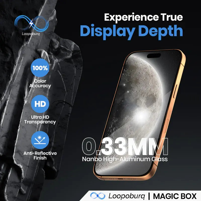 Magic Box Tempered Glass iPhone with nanbo high aluminium technology