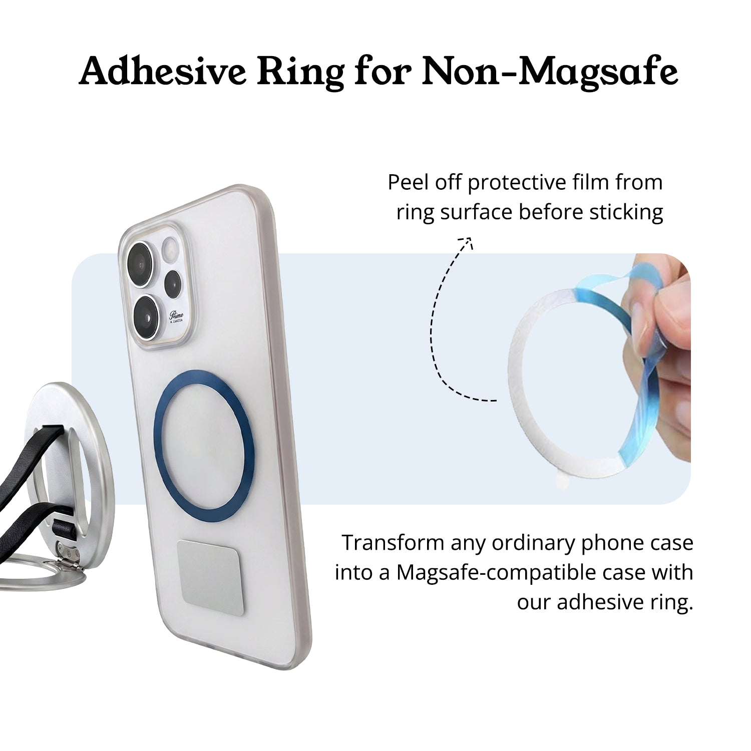 Loopoburq Latchr Magnetic Phone Holder 2in1 Anti-Drop Grip & Kickstand
