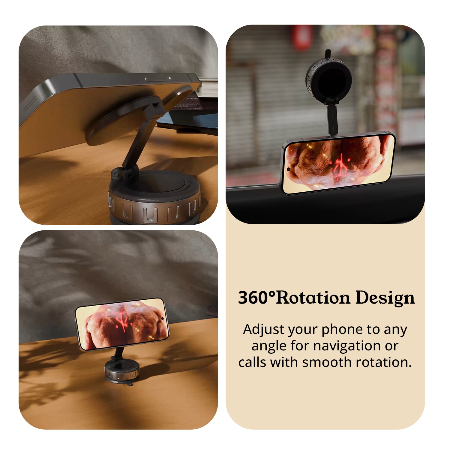 Vacuum Suction holder for Mobile with nano gel technology