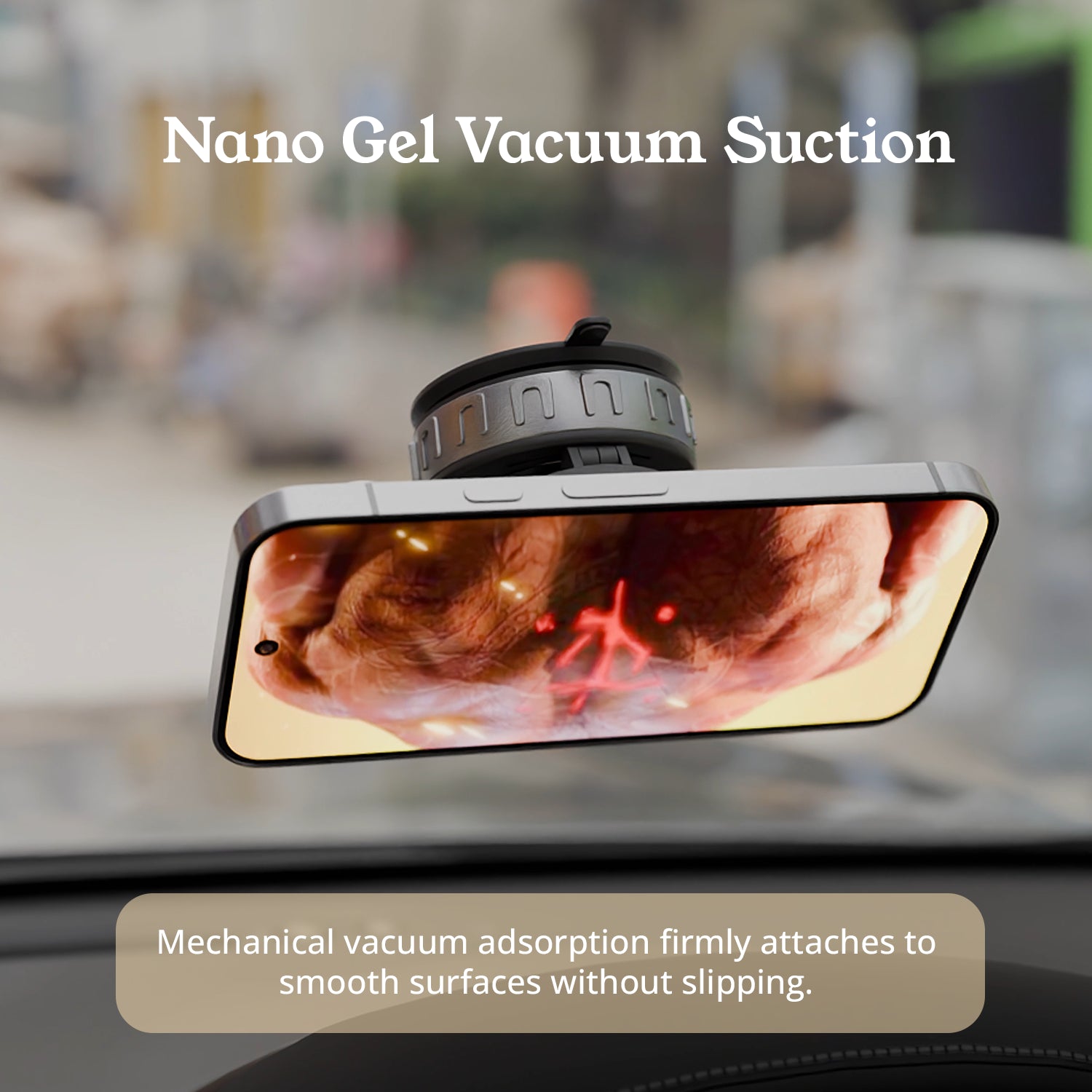 Vacuum Suction holder for Mobile with nano gel technology