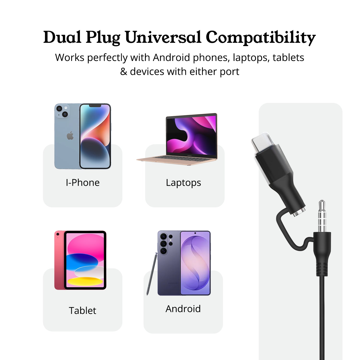DuoBeats 2in1 Earphones With TypeC & 3.5MM Compatibility