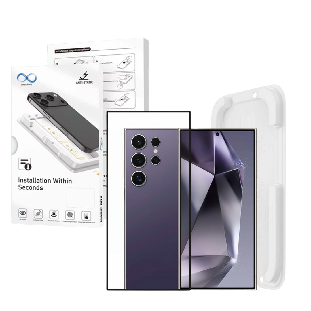 Samsung Tempered Glass Screen Protector with Installation Box