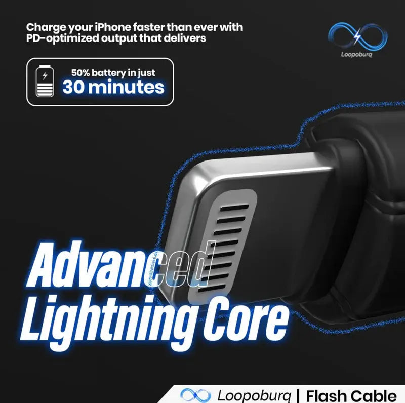 PD 20W Type-C to Lightning Nylon Braided Fast Charging Cable with tested 30000 bends