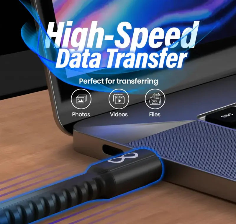 PD 20W Type-C to Lightning Nylon Braided Fast Charging Cable with tested 30000 bends