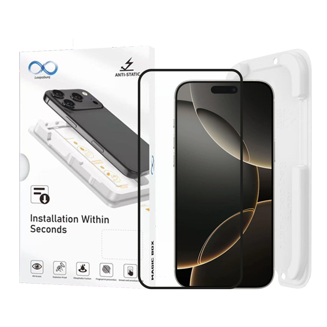 iPhone Series Tempered Glass Screen Protector with Installation Box