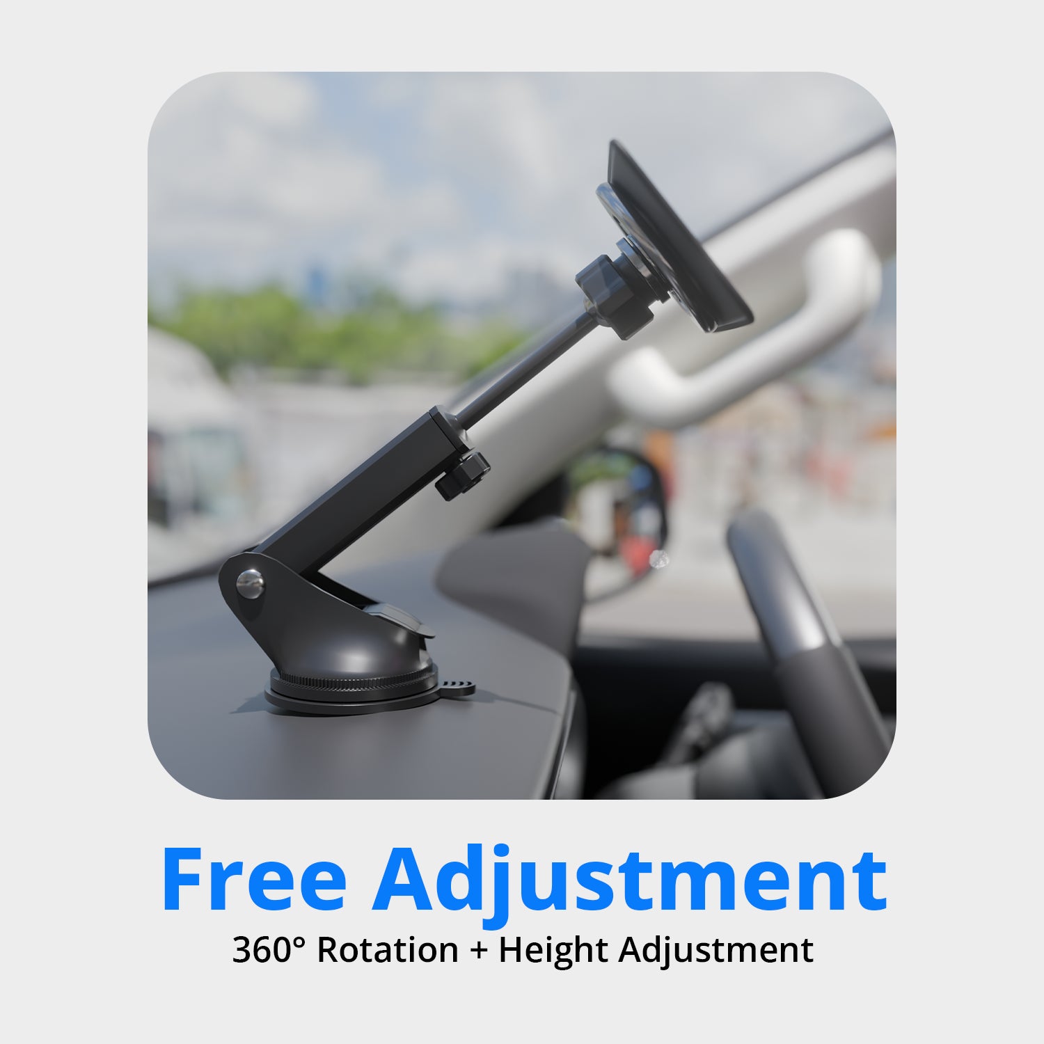 2-in-1 Magsafe car mobile holder with dashboard & ac mounts