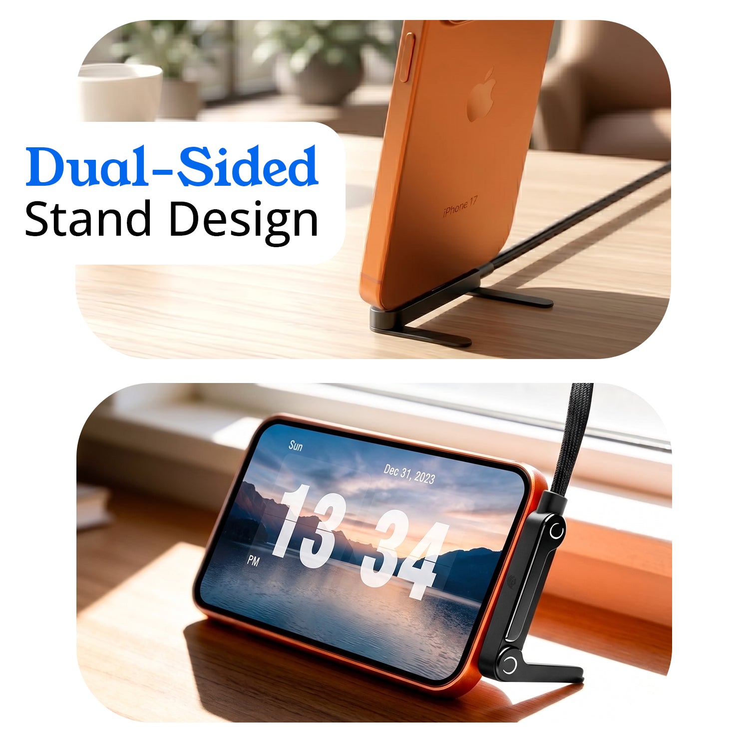 240W Super Fast Charging Flat Nylon Stand Cable With Adjustable Wings