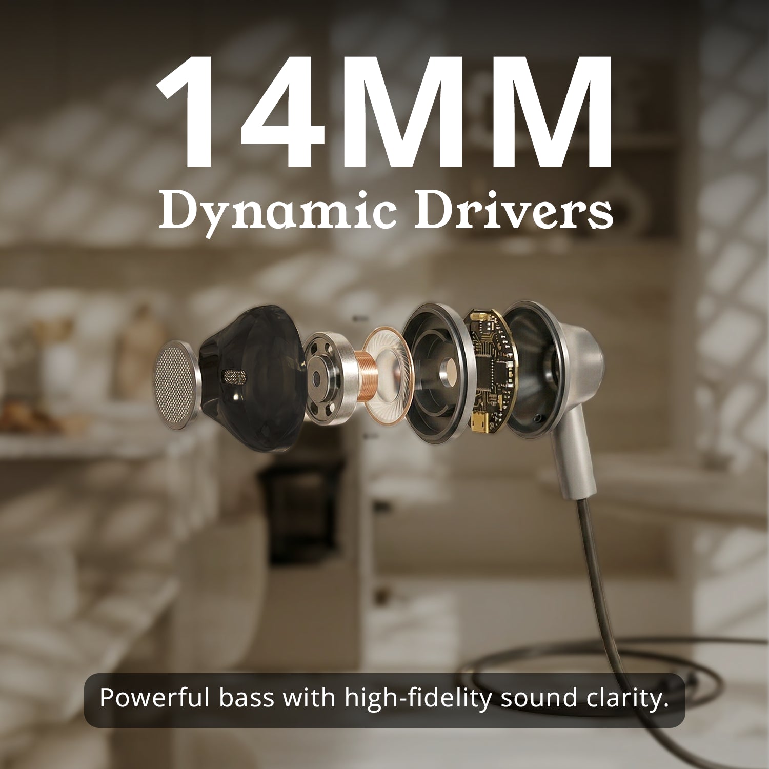 2in1 Earphones Supports TypeC & 3.5MM Pin With 1.2M Wire Length & Metallic Earpiece