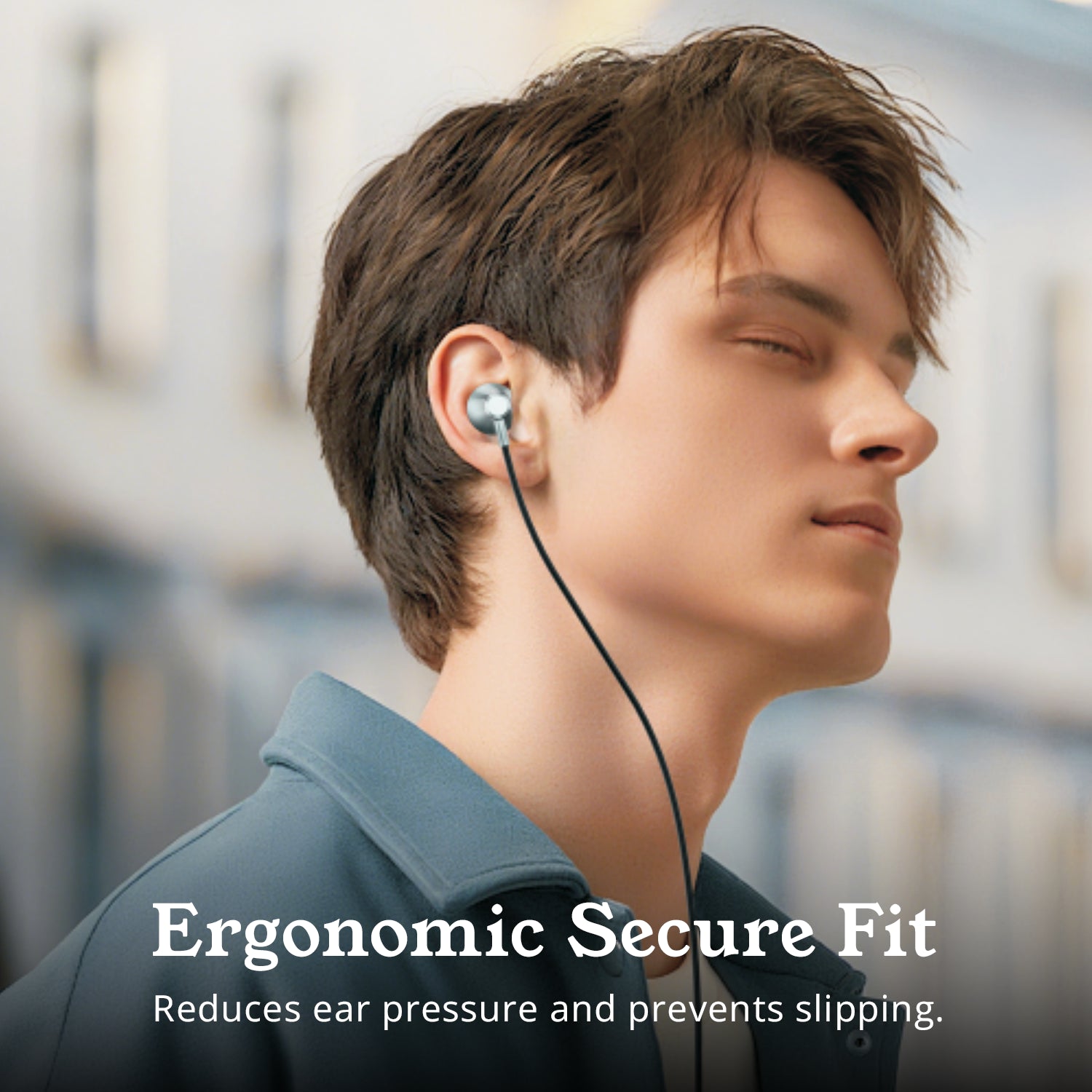 2in1 Earphones Supports TypeC & 3.5MM Pin With 1.2M Wire Length & Metallic Earpiece