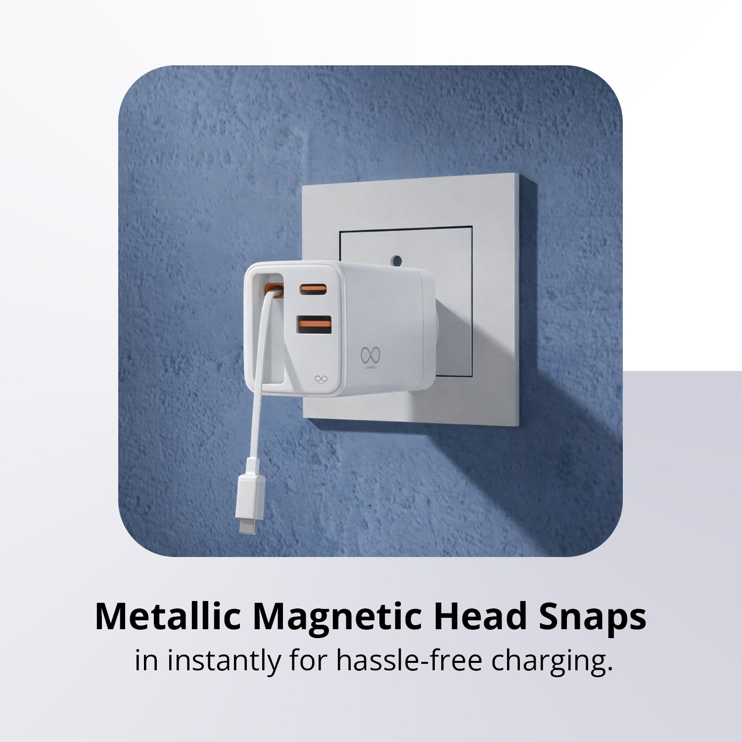 45W Rapid Charger with Retractable Cable